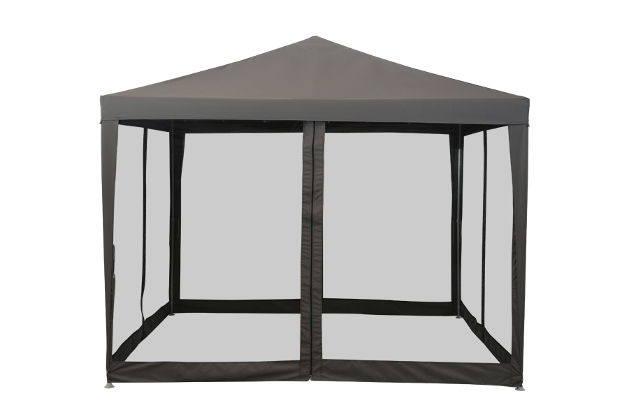 HYTIFE 10' x 10' Pop-Up-Überdachungszelt mit atmungsaktiven Mesh-Seitenwänden, leicht höhenverstellbar, einfach zu transportierende Tragetasche für den Garten im Hinterhof