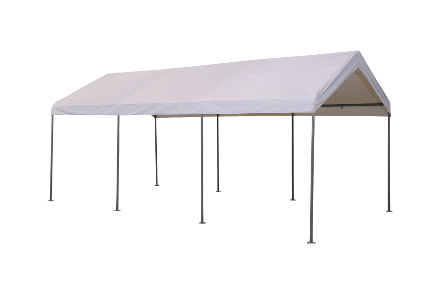 HYTIFE CANYON 10 x 20 ft Hochleistungs-Carport mit 8 Beinen, tragbare Autogarage, Bootsunterstand, Zelt und Marktstand, Autoüberdachung für Party und Hochzeit, grau