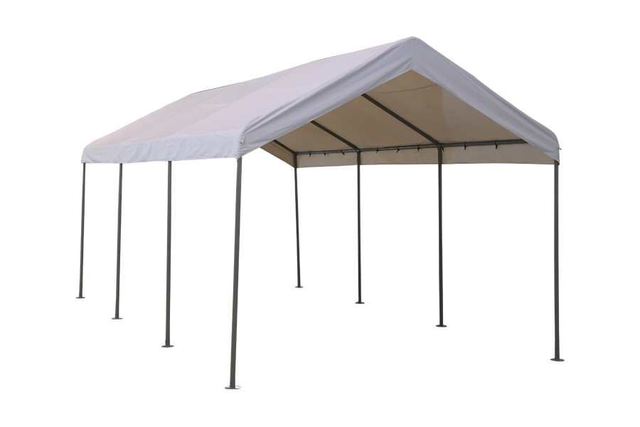 HYTIFE CANYON 10 x 20 ft Hochleistungs-Carport mit 8 Beinen, tragbare Autogarage, Bootsunterstand, Zelt und Marktstand, Autoüberdachung für Party und Hochzeit, grau