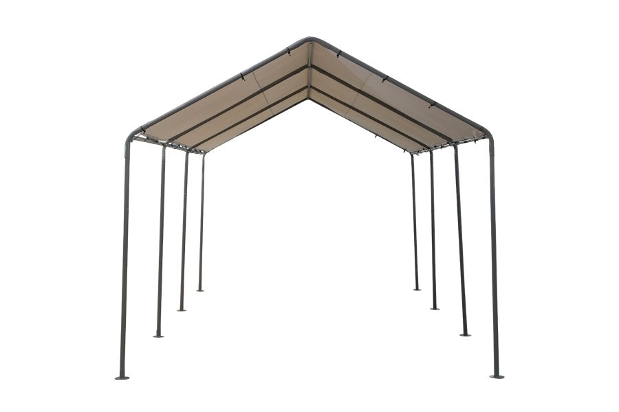 HYTIFE CANYON 10 x 20 ft Hochleistungs-Carport mit 8 Beinen, tragbare Autogarage, Bootsunterstand, Zelt und Marktstand, Autoüberdachung für Party und Hochzeit, grau