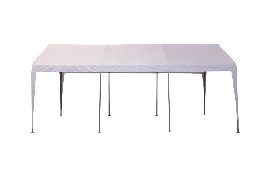 HYTIFE CANYON 10 x 20 ft Hochleistungs-Carport mit 8 Beinen, tragbare Autogarage, Bootsunterstand, Zelt und Marktstand, Autoüberdachung für Party und Hochzeit, grau