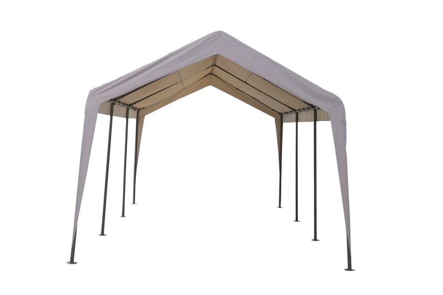 HYTIFE CANYON 10 x 20 ft Hochleistungs-Carport mit 8 Beinen, tragbare Autogarage, Bootsunterstand, Zelt und Marktstand, Autoüberdachung für Party und Hochzeit, grau