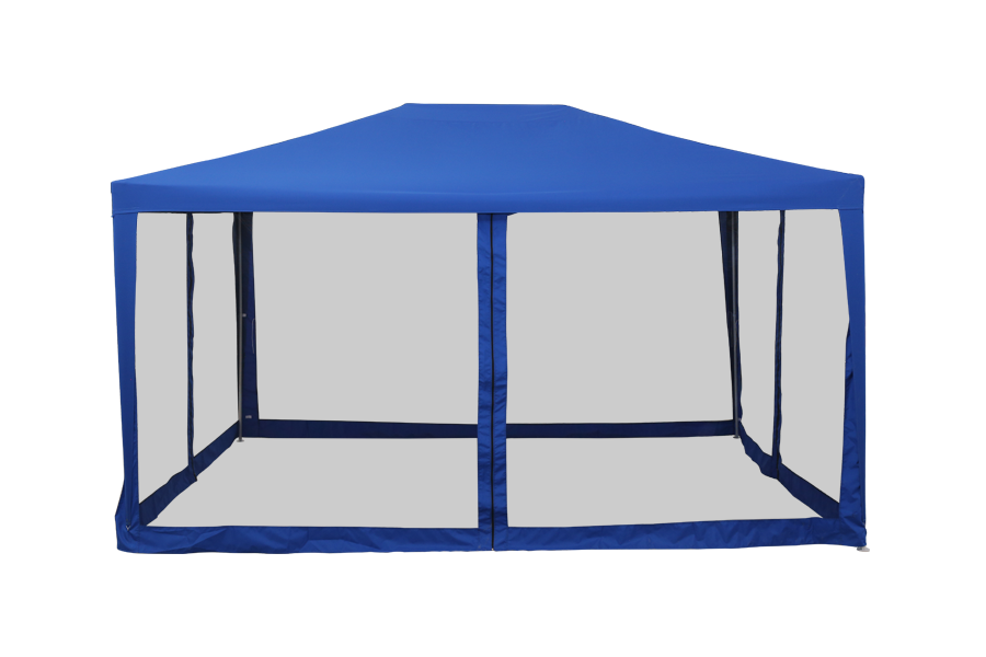 10' x 10' Pavillon-Überdachungszelt mit 4 abnehmbaren Seitenwänden aus Mesh für Events und Hochzeiten