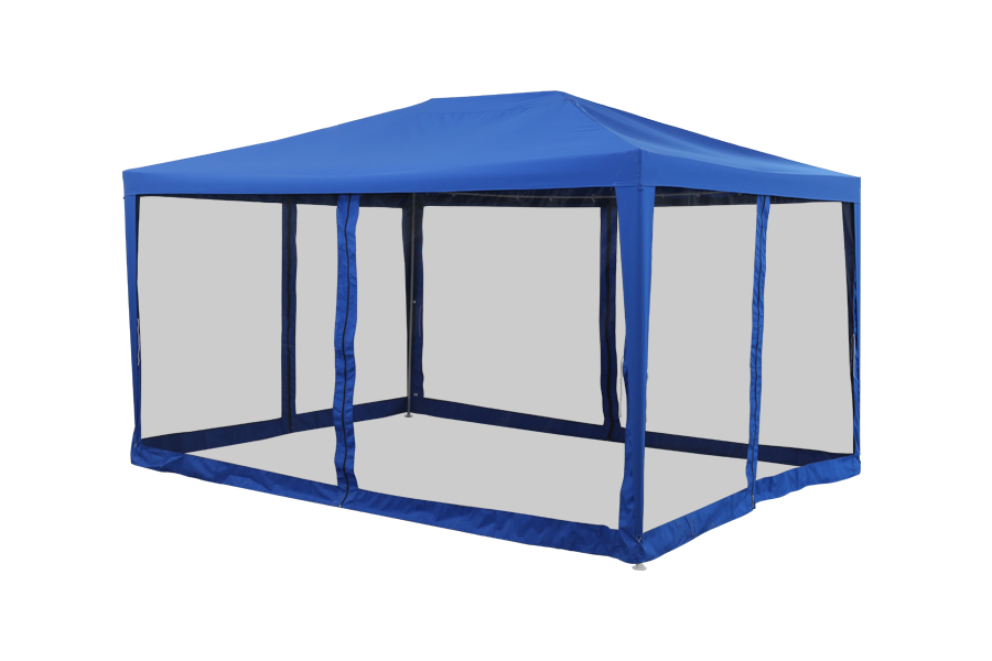 10' x 10' Pavillon-Überdachungszelt mit 4 abnehmbaren Seitenwänden aus Mesh für Events und Hochzeiten