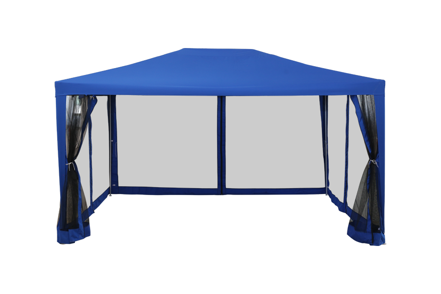 10' x 10' Pavillon-Überdachungszelt mit 4 abnehmbaren Seitenwänden aus Mesh für Events und Hochzeiten