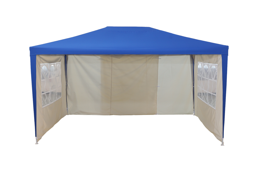 10' x 10' Pavillon-Überdachungszelt mit 4 abnehmbaren Seitenwänden aus Mesh für Events und Hochzeiten