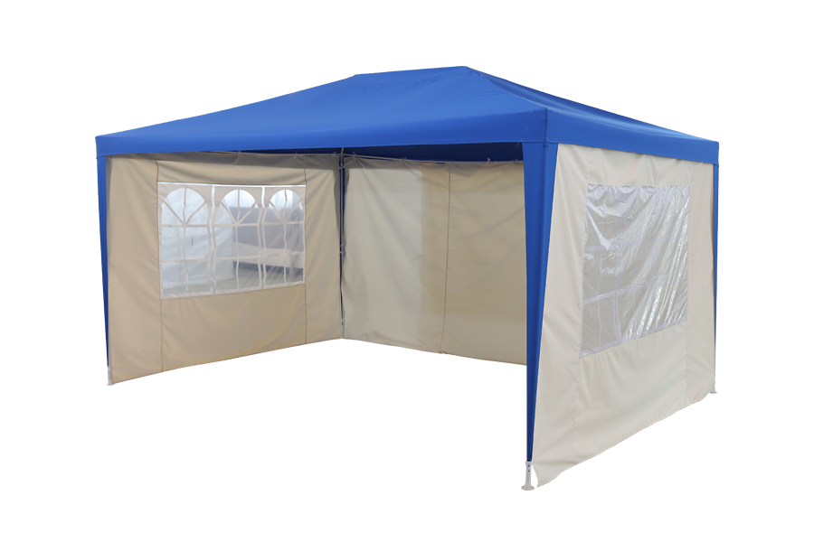 10' x 10' Pavillon-Überdachungszelt mit 4 abnehmbaren Seitenwänden aus Mesh für Events und Hochzeiten